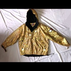 TOMMY HILFIGER HOLOGRAM METALLICGOLD HOOD PULLOVER